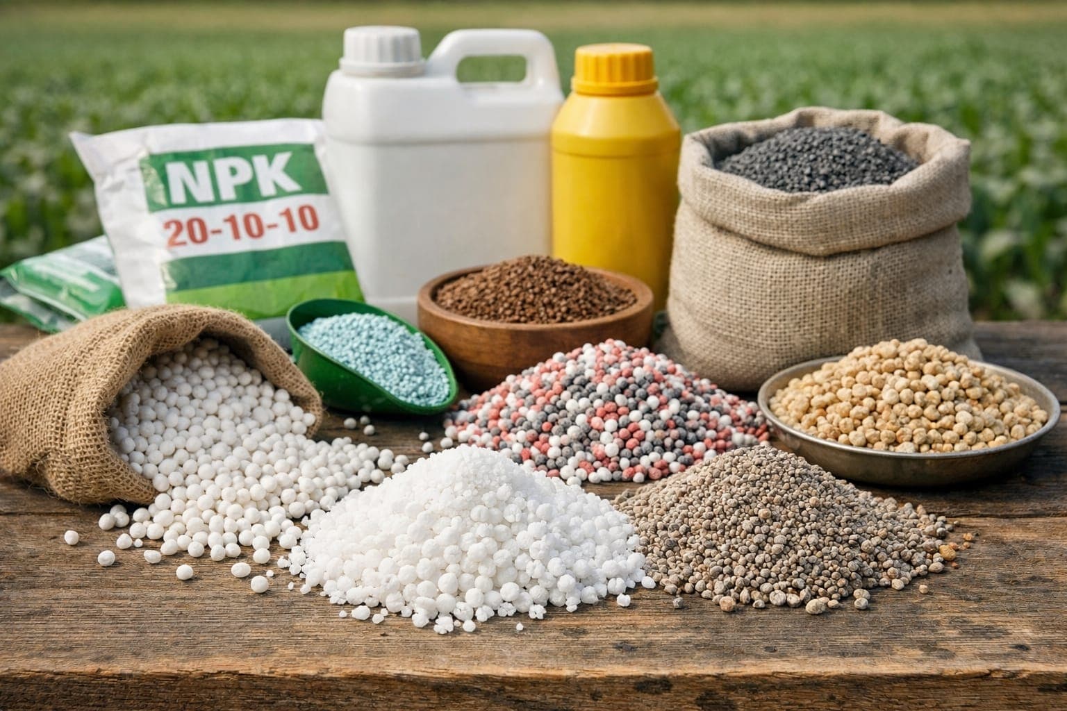 Fertilizantes e insumos agrícolas para lavouras